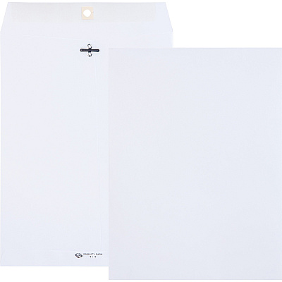Quality Park 9 x 12 Clasp Envelopes with Deeply Gummed Flaps (QUA38390)