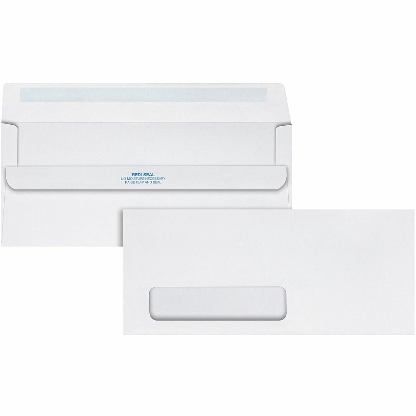 Quality Park No. 10 Single Window Envelope with a Self-Seal Closure (QUA21318)