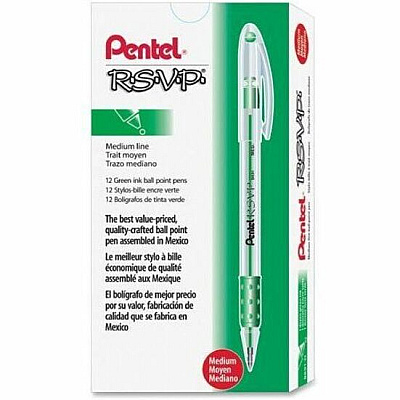 Pentel R.S.V.P. Ballpoint Stick Pens (PENBK91D)