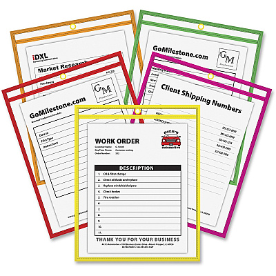 C-Line Neon Shop Ticket Holders, Stitched (CLI43920)