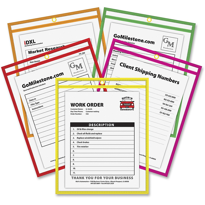 C-Line Neon Shop Ticket Holders, Stitched (CLI43920)