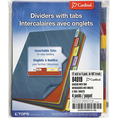 Cardinal Extra-tough Poly Dividers (CRD84019)