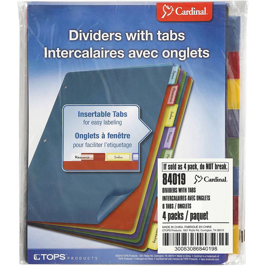 Cardinal Extra-tough Poly Dividers (CRD84019)