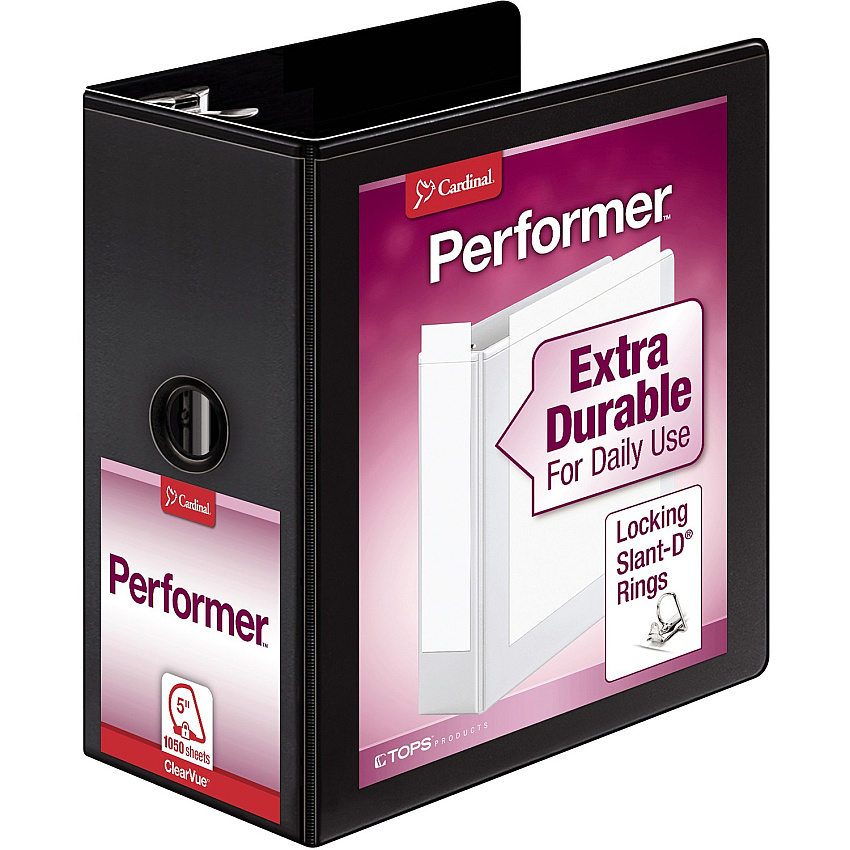 Cardinal Performer ClearVue 5" Slant-D Binder (CRD17951)