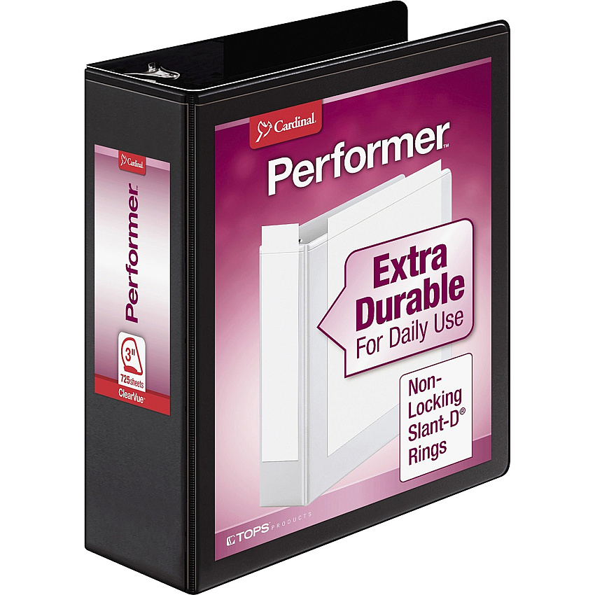 Cardinal Performer ClearVue Slant-D Ring Binder (CRD17601)