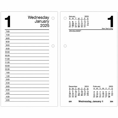AT-A-GLANCE Desk Calendar Refill, 3.5 x 6, White Sheets, 12-Month (Jan to Dec): 2026 (E71750)