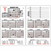 AT-A-GLANCE Burkhart's Day Counter Desk Calendar Refill, 4.5 x 7.38, White Sheets, 12-Month (Jan to Dec): 2026 (E71250)