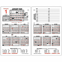 AT-A-GLANCE Burkhart's Day Counter Desk Calendar Refill, 4.5 x 7.38, White Sheets, 12-Month (Jan to Dec): 2026 (E71250)