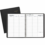 AT-A-GLANCE Weekly Appointment Book, 11 x 8.25, Black Cover, 13-Month: Jan 2026 to Jan 2027 (7095005)