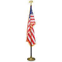 Advantus Goldtone Eagle Deluxe U.S. Flag Set (AVTMBE031400)