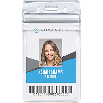 Advantus Vertical Resealable Badge Holder (AVT75524)