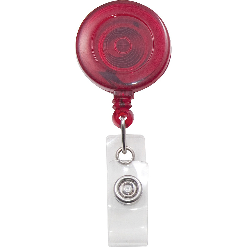 Advantus Translucent Retractable ID Card Reel with Snaps (AVT75471)