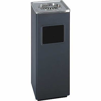 Safco Sandless Square Ash Urn/Trash Receptacle (SAF9696BL)