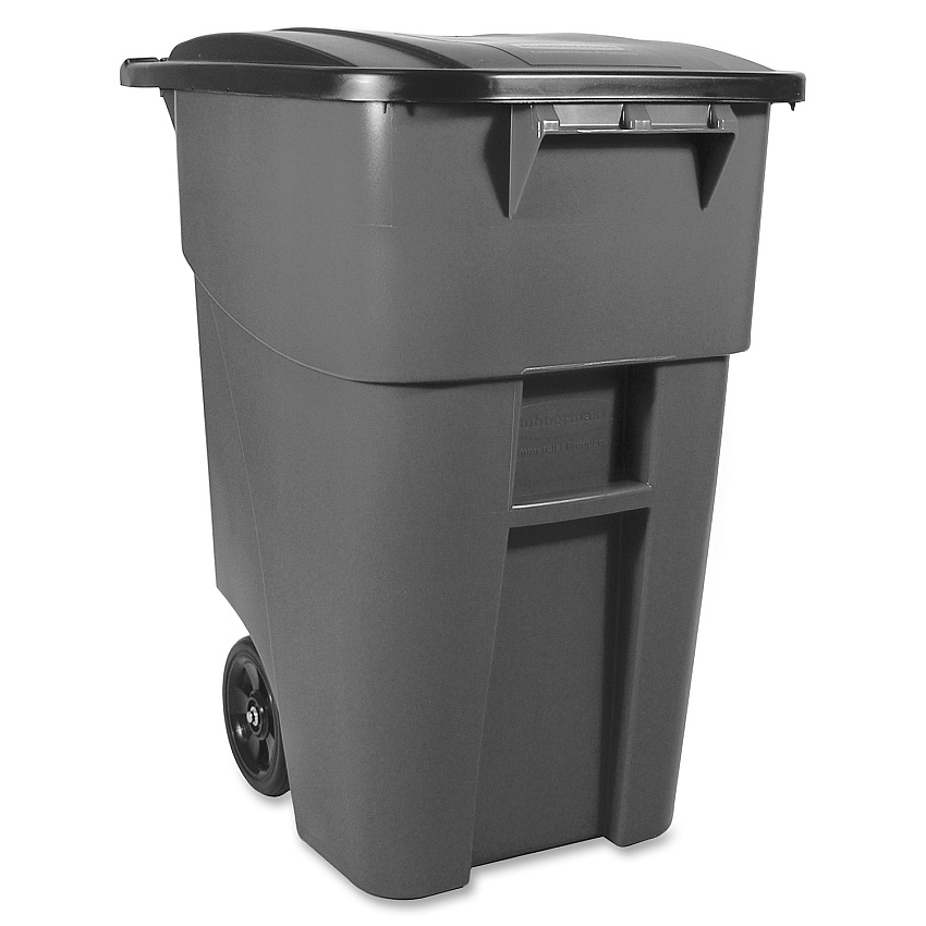 Rubbermaid Commercial Brute Rollout Container with Lid (RCP9W2700GRAY)