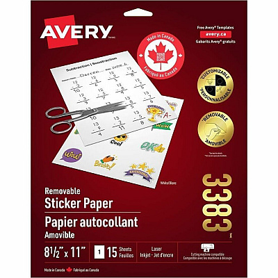 Avery Sticker Project Paper (03383)