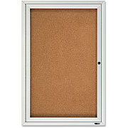 Quartet Enclosed Cork Bulletin Board for Outdoor Use (QRT2121)