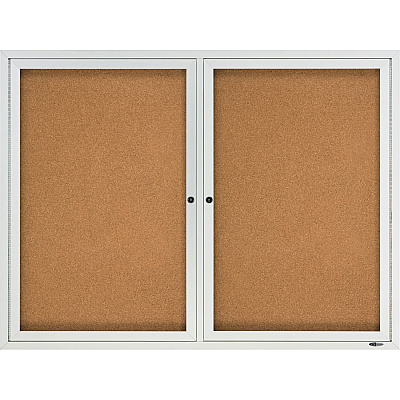 Quartet Enclosed Cork Bulletin Board for Outdoor Use (QRT2124)