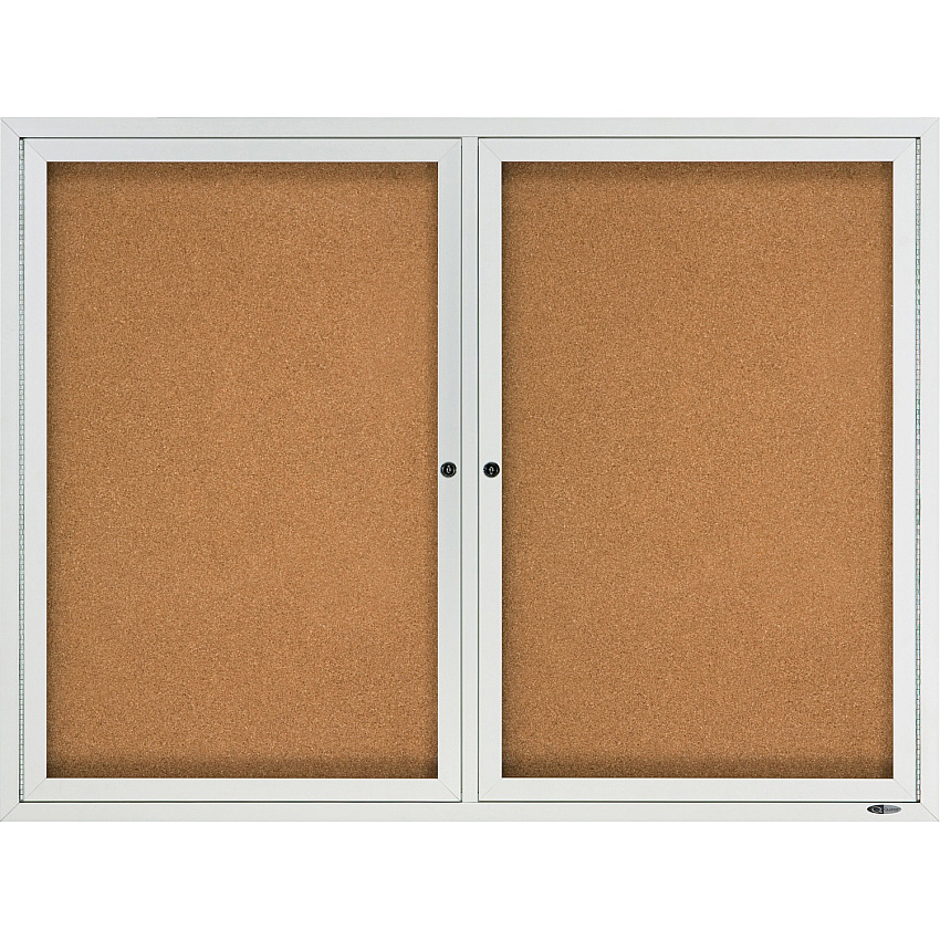 Quartet Enclosed Cork Bulletin Board for Outdoor Use (QRT2124)