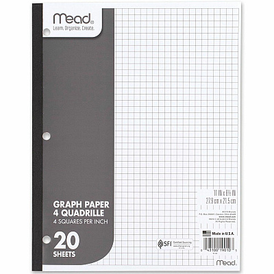 Mead Paper Filler Quad Ruled (MEA19010)