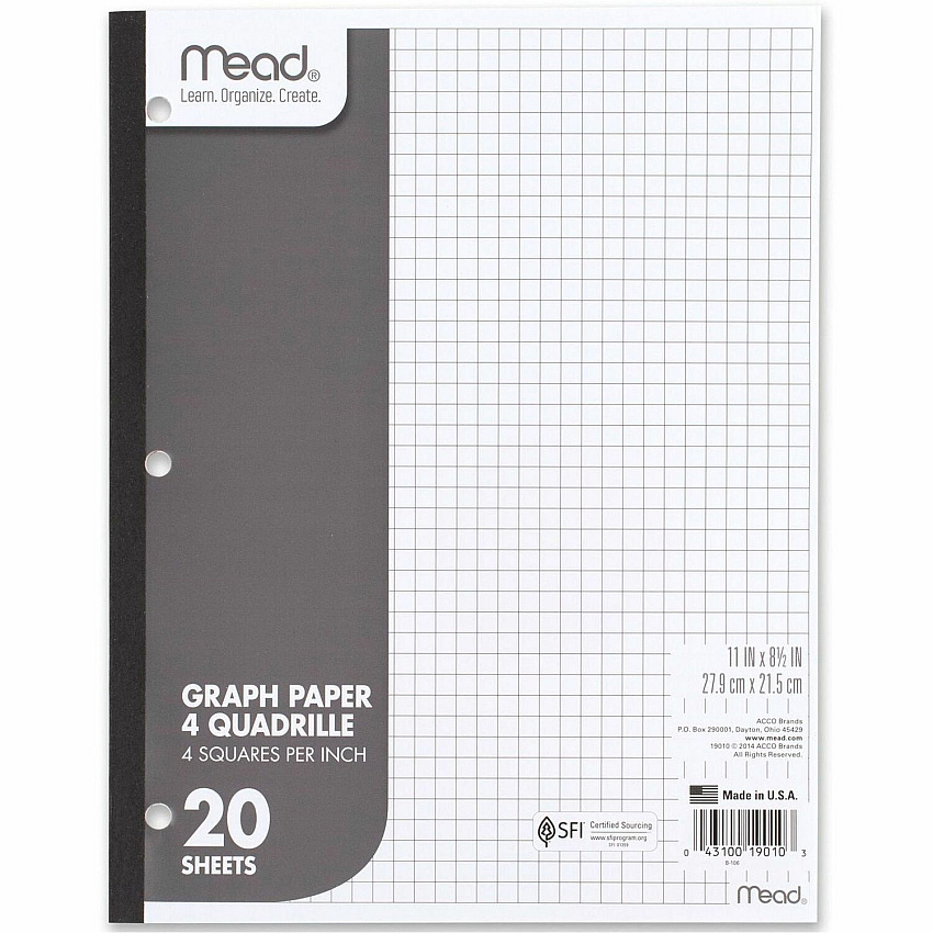 Mead Paper Filler Quad Ruled (MEA19010)