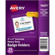 Avery Heavy-Duty Secure Top Clear Badge Holders (74471)
