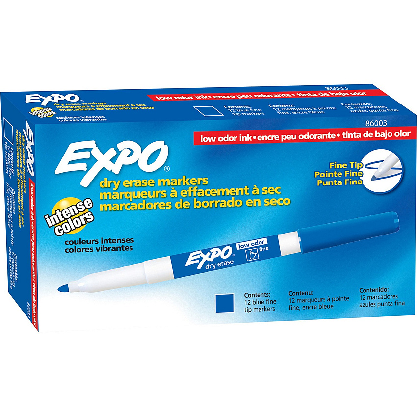 EXPO Low-Odor Dry-erase Markers (SAN86003)