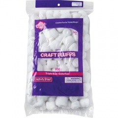 Creativity Street White Craft Fluffs (6400)