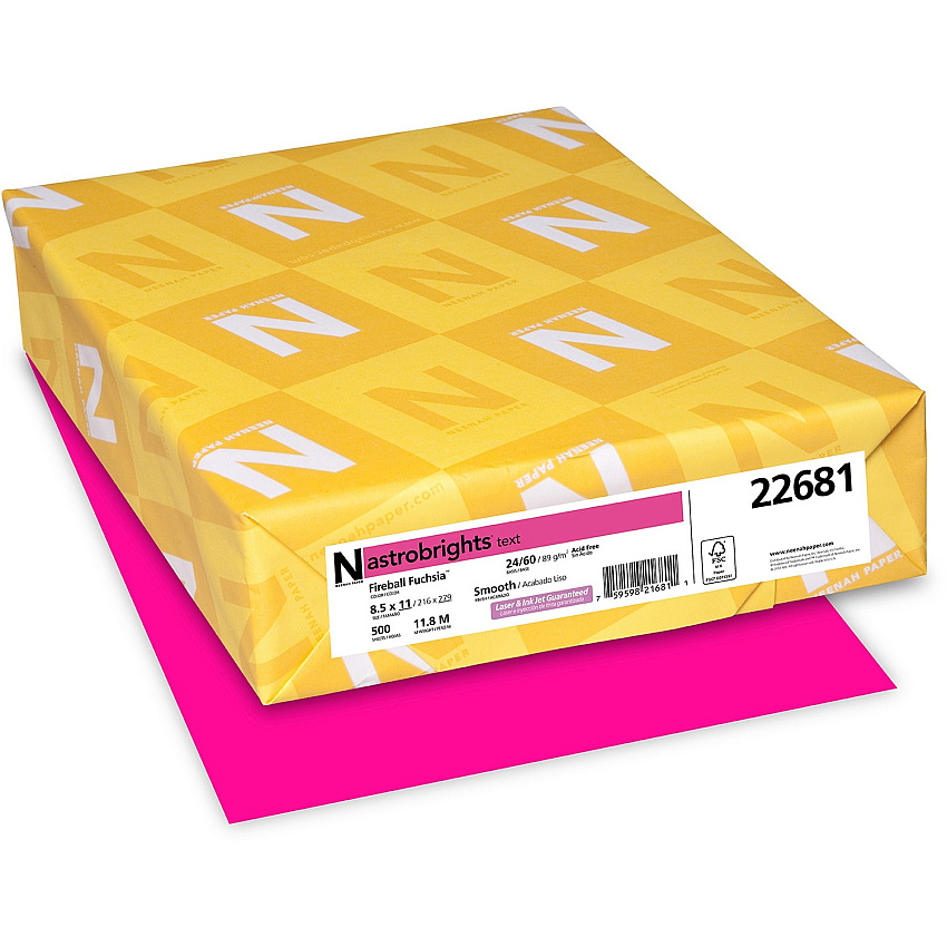 Astrobrights Color Paper - Fuchsia (WAU22681)