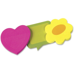 Redi-Tag Two-tone Die-cut Adhesive Neon Note Pads (41200)