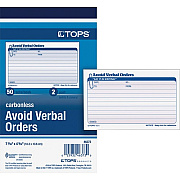TOPS Avoid Verbal Orders Book (TOP46373)