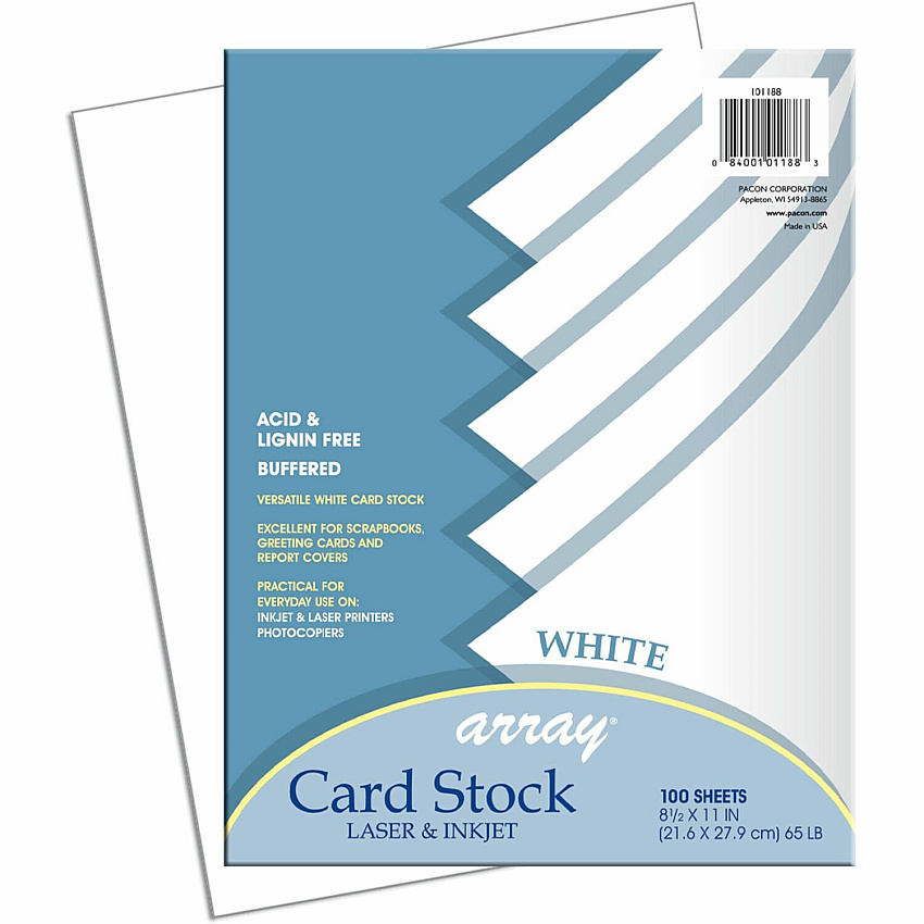 Pacon Cardstock Sheets - White (PAC101188)