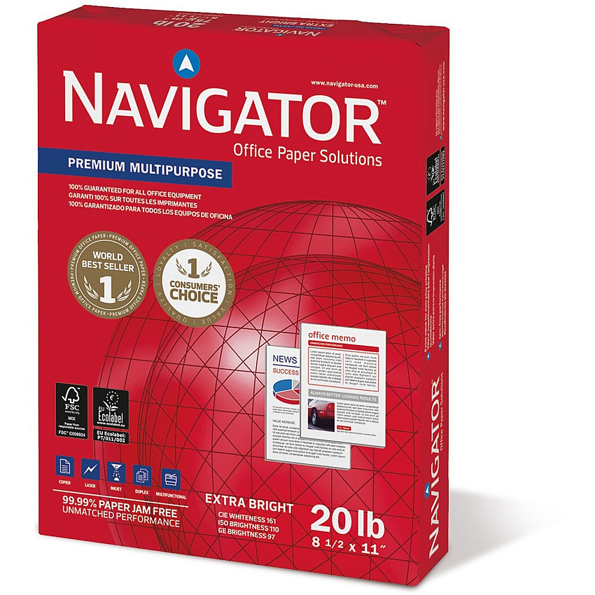 Navigator Premium Multipurpose Trusted Performance Paper - Extra Opacity - White (SNANMP1120)