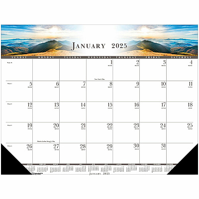 House of Doolittle Recycled Illustrated Desk Pad Calendar (140HD)