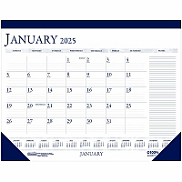 House of Doolittle Blue/Gray Print Monthly Desk Pad (164)