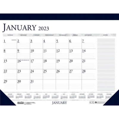 House of Doolittle Blue/Gray Print Monthly Desk Pad (164)