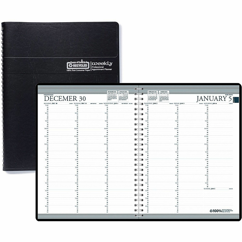 House of Doolittle Black Professional Weekly Planner (27202)