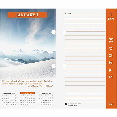 House of Doolittle Earthscapes Desk Calendar Refill, Nature Photography, 3.5 x 6, White/Multicolor Sheets, 12-Month (Jan to Dec): 2026 (417)