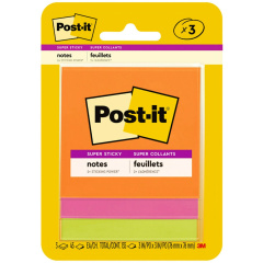 Post-it Super Sticky Note Pads - Energy Boost Color Collection (3321SSAU)