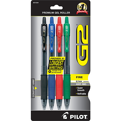 Pilot G2 Retractable Gel Ink Rollerball Pens (PIL31034)