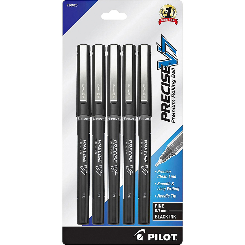 Pilot Precise V7 Fine Premium Capped Rolling Ball Pens (PIL26020)