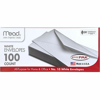 Mead Plain White Envelopes (MEA75064)