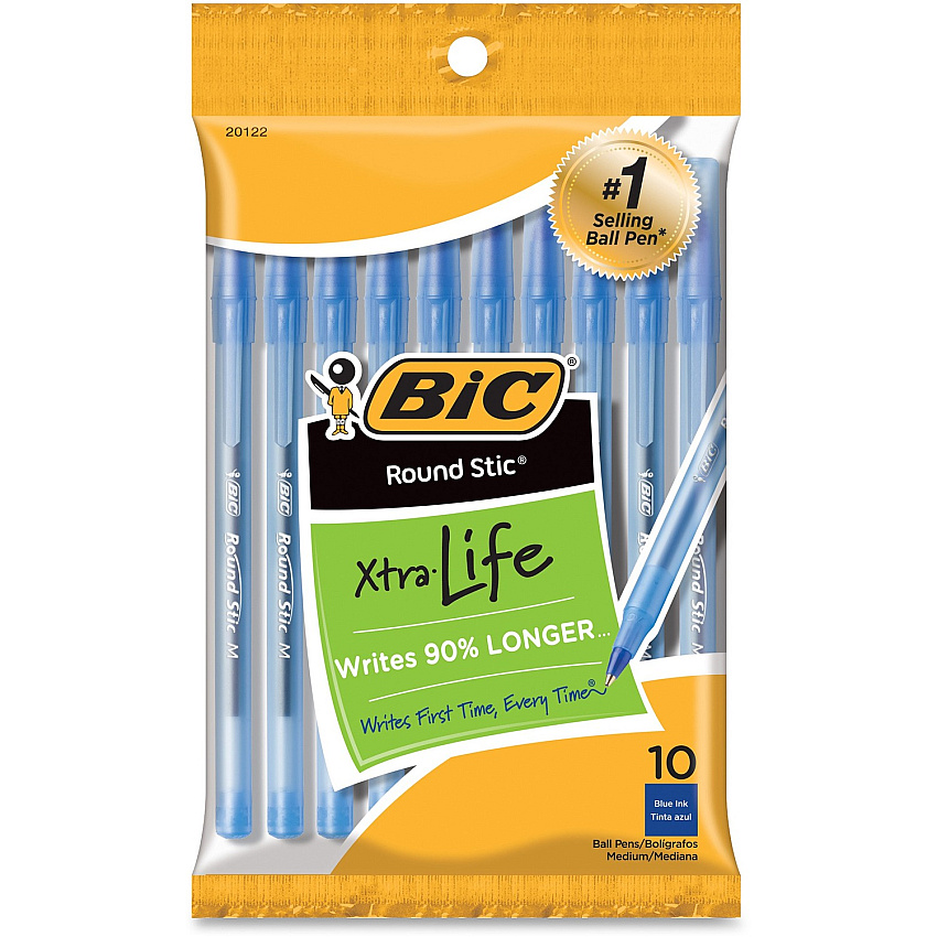 BIC Round Stic Ballpoint Pens (BICGSMP101BE)