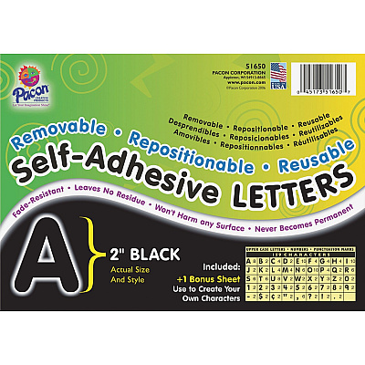 UCreate Reusable Self-Adhesive Letters (PAC51650)