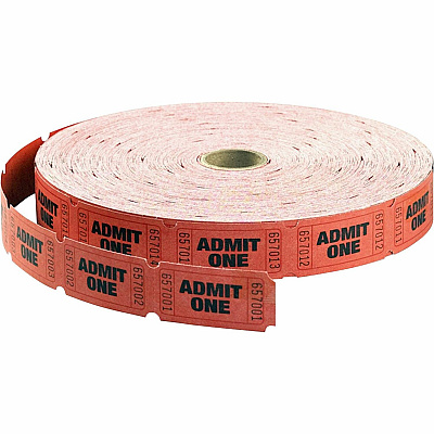 MACO Admit One Single Roll Tickets (MAC18610)