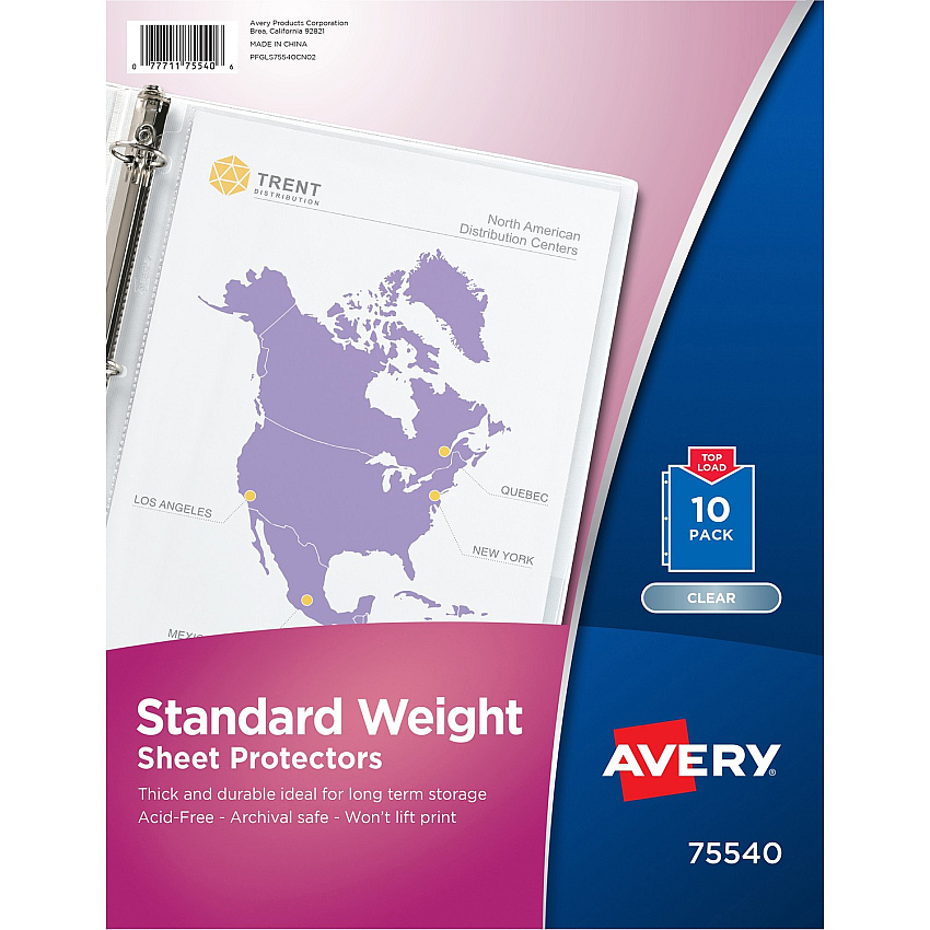 Avery Standard Weight Sheet Protectors (AVE75540)