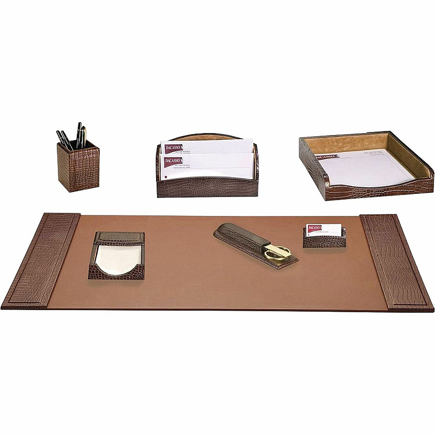 Dacasso Embossed Leather Desk Set (D2004)