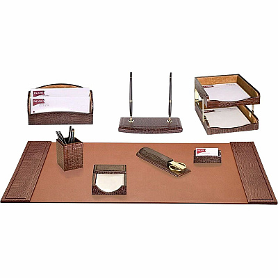 Dacasso Embossed Leather Desk Set (D2020)
