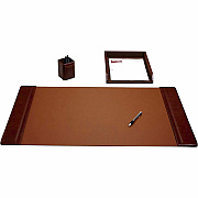 Dacasso Mocha Leather 3-Piece Desk Pad Kit (D3037)