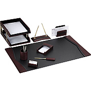 Dacasso Two-Toned Leather 10-Piece Desk Pad Kit (D7020)