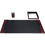 Dacasso Two-Tone Leather 3-Piece Desk Pad Kit (D7037)
